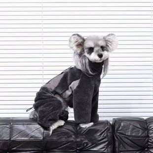 宠物秋冬季保暖抗静电超厚羊羔绒狗衣服四脚外套小灵缇边牧比熊