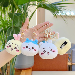 小八吉伊自嘲熊胸针发夹卡通毛绒玩具可爱小挂件娃娃钥匙扣玩偶批