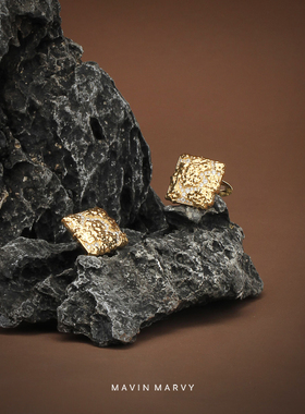 MavinMarvy五行相生系列-土袖扣18K金高档生日礼物男士法式衬衫扣