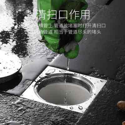 304不锈钢清扫口PVC排水下水管50/75/110/160堵头地面检查口地漏