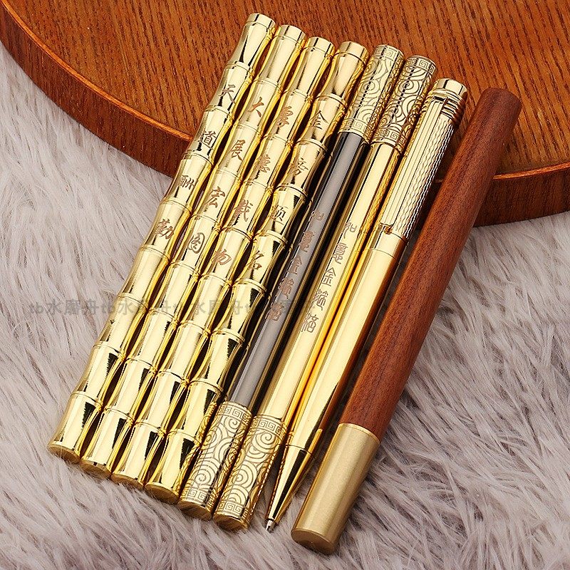 纯黄铜竹节笔水笔天道酬勤大展宏图金榜题名签字笔金箍棒铜笔金属,文具电教/文化用品/商务用品,圆珠笔,淘宝优惠券,粉丝福利购,淘宝优惠卷