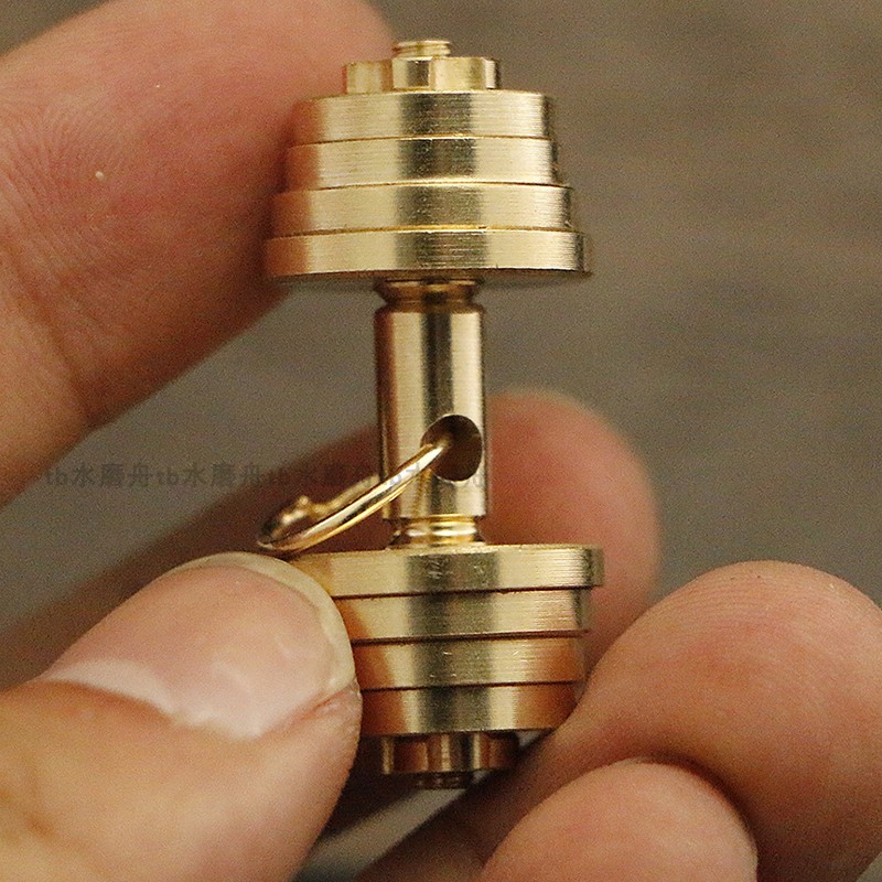 新奇纯铜迷你小哑铃挂件可拆卸