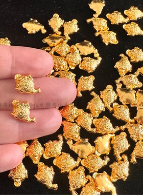 迷你金蟾蜍填充聚宝盆材料造景