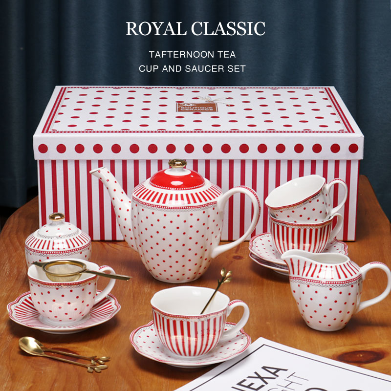 陶瓷咖啡杯子杯碟壶套装乔迁礼品