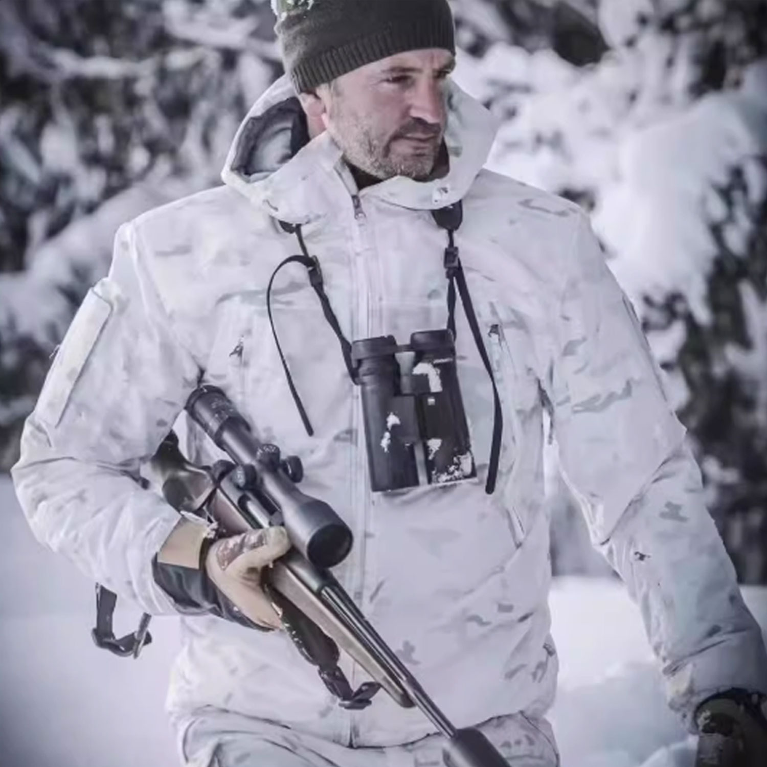 冬季L7极地防寒服雪地迷彩棉服