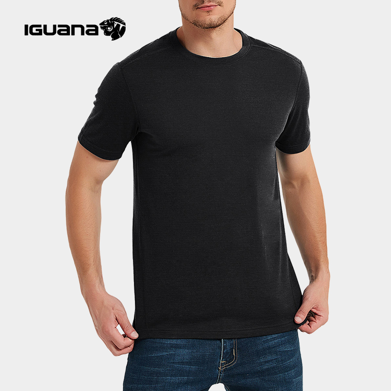 IGUANA 羊毛系列 男士圆领美利奴羊毛短袖T恤ITEE0546