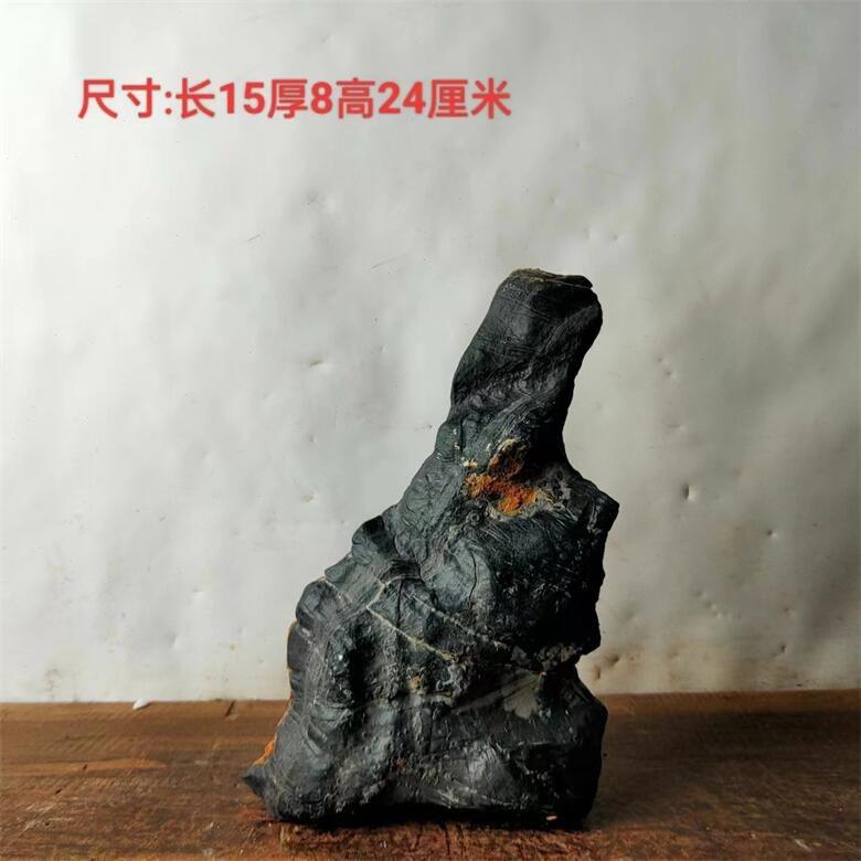 天然原石灵璧石盆景石 鱼缸造景龟纹石根抱石 花盆造景 盆景石料