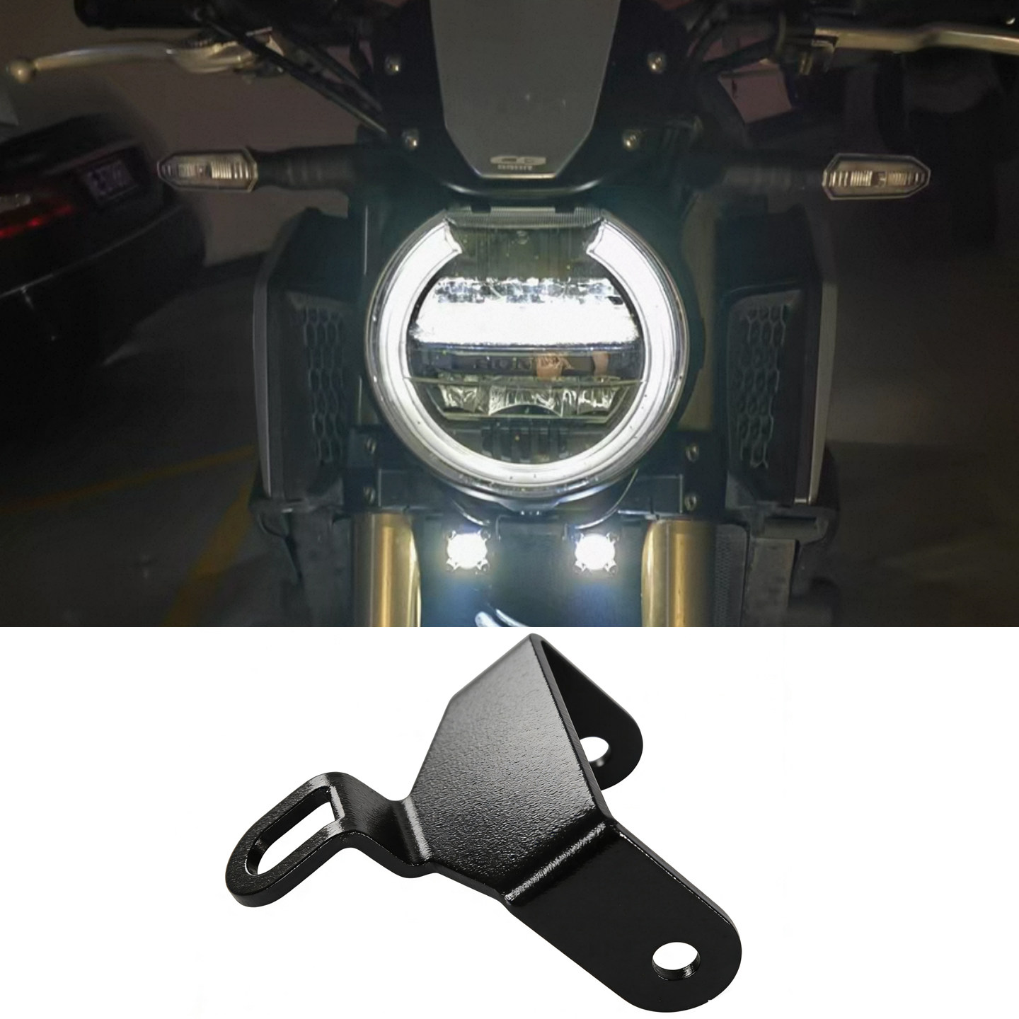 适用本田CB650R摩托车cb650未来之眼F150S前射灯隐藏安装支架配件