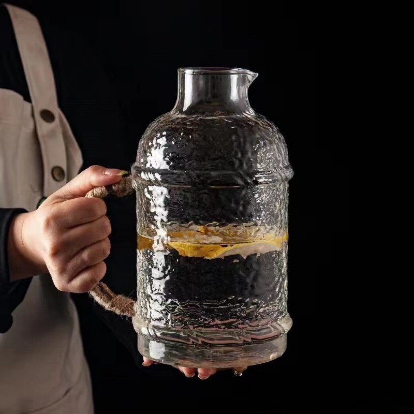 复古简约水壶玻璃水壶高硼硅玻璃田园冷水壶凉开水耐热壶大容量X