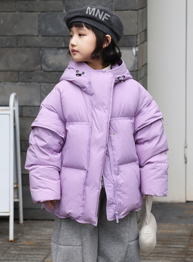 女童羽绒服袖子可拆卸两用2025冬季新款儿童羽绒服马甲外套4051