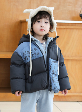 宝宝羽绒服短款加厚2024冬季新款1-3-6-8岁男童羽绒服小童装23910
