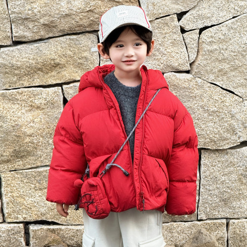 男童羽绒服短款2026冬季新款1-3-6-8岁儿童宝宝厚外套送小包H5907