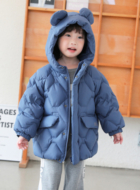 男童羽绒服中长款2024冬季新款宝宝羽绒服1-3-6-8岁90绒加厚23907