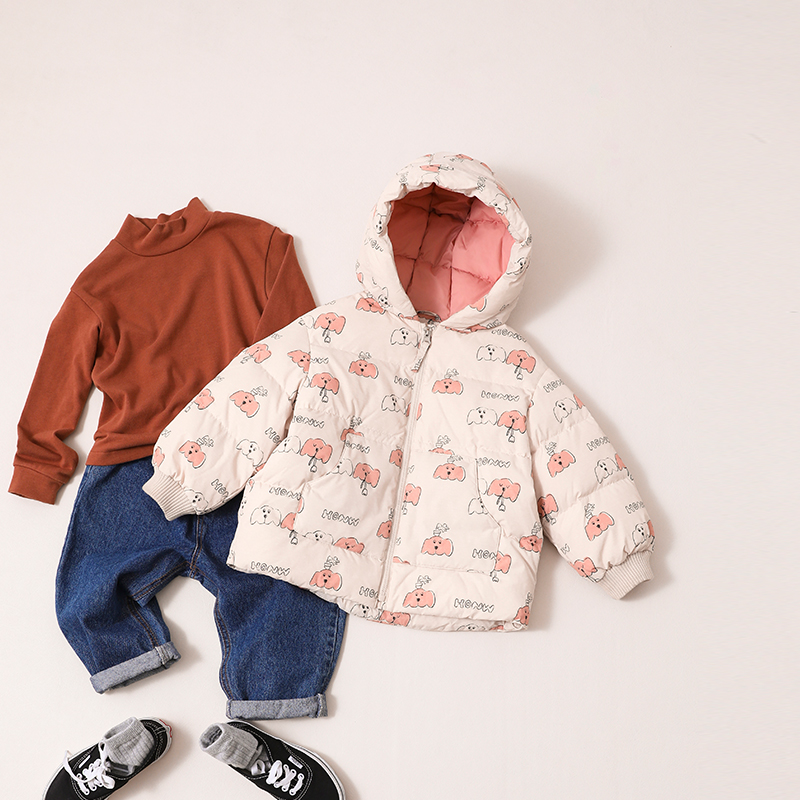 宝宝中长款加厚羽绒服男