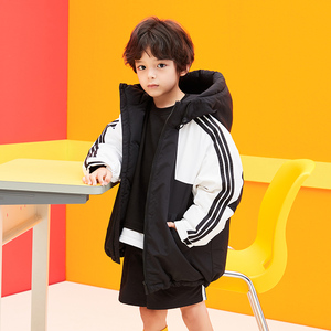 男童羽绒服2022冬季新款儿童羽绒服女童中大童装外套拼色21157