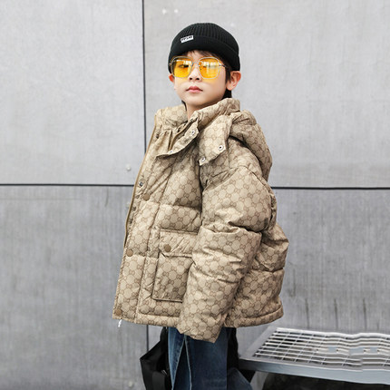 童装羽绒服加厚2024冬季新款儿童宝宝男童羽绒服亲子装保暖23954