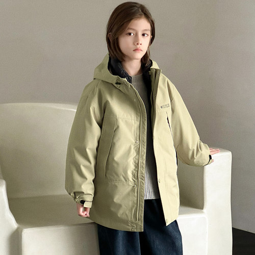 男童羽绒服内胆可拆卸2025冬季新款亲子中大童装羽绒服女童H4982
