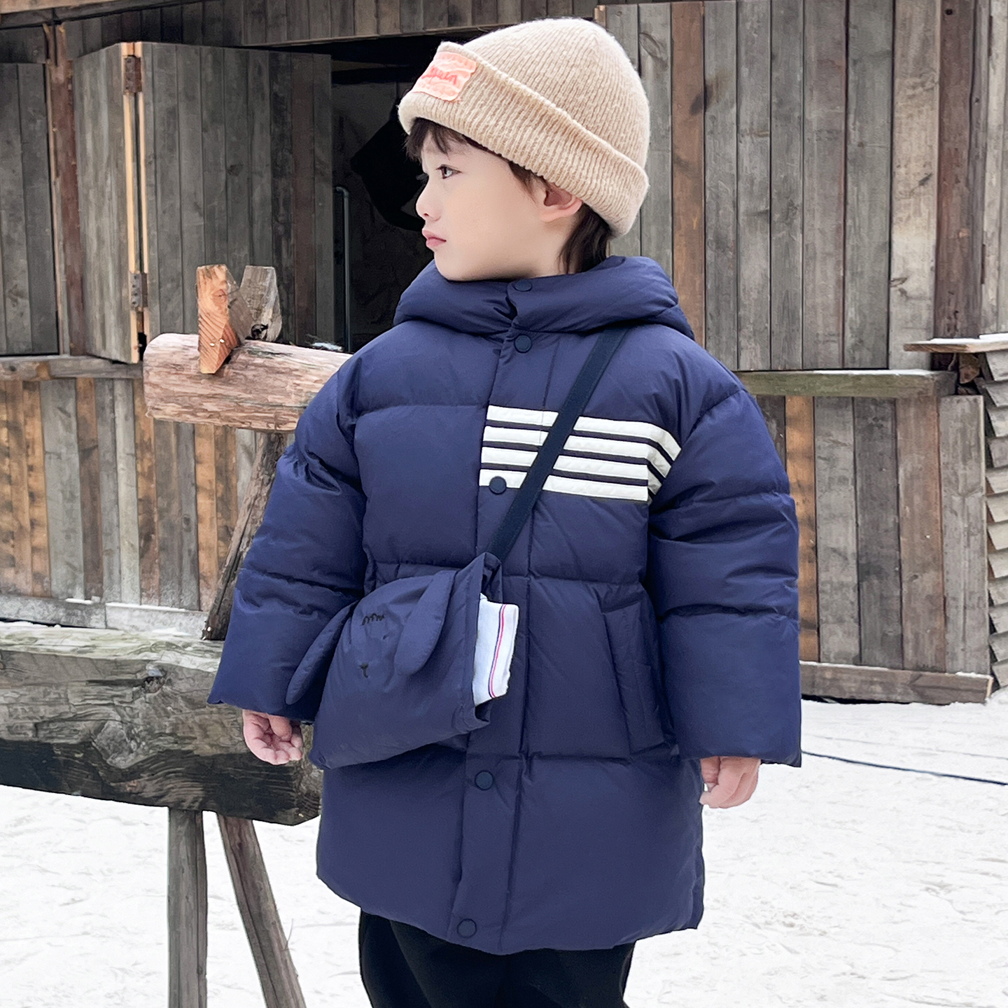 宝宝羽绒服中长款2025冬季新款男童羽绒服女童中小童装外套C4803