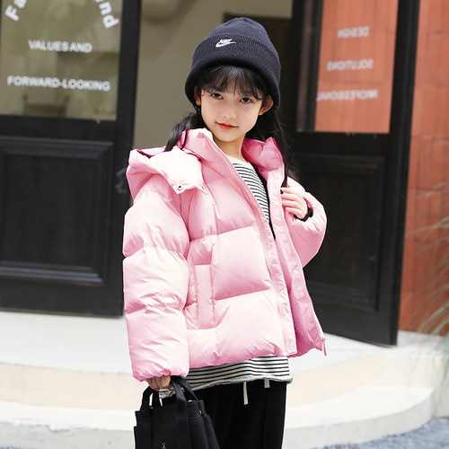 女童羽绒服短款小中大童2024冬季新款亲子儿童羽绒服厚外套23156