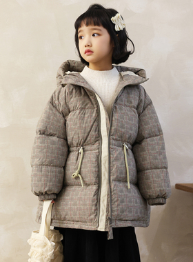 女童羽绒服中长款2025冬季新款加厚保暖90绒中大童装90绒外套4152