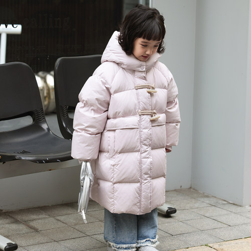 儿童羽绒服中长款2025冬季新款女童羽绒服加厚90绒中大童装4075