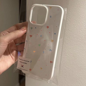 简约ins风蝴蝶结涂鸦12适用iPhone15苹果XS软壳14Pro可爱11女13