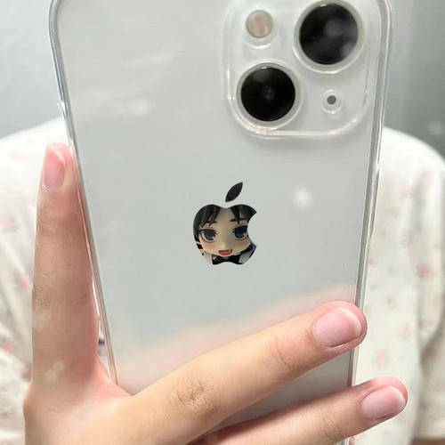 可爱ins苹果头艾伦耶格尔透明手机壳适用iPhone15promax全包11苹果14动漫13保护套xr日系简约卡通xs男15软12