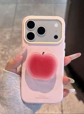 ins红色苹果适用iphone17promax手机壳简约ins小众15苹果16pro简约14少女心新款13pro软壳女款