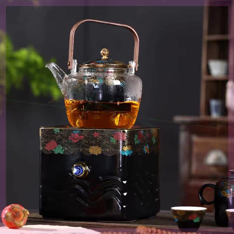 陶明堂电陶炉煮茶壶煮茶器玻璃耐热高硼硅加热保温家用烧水壶