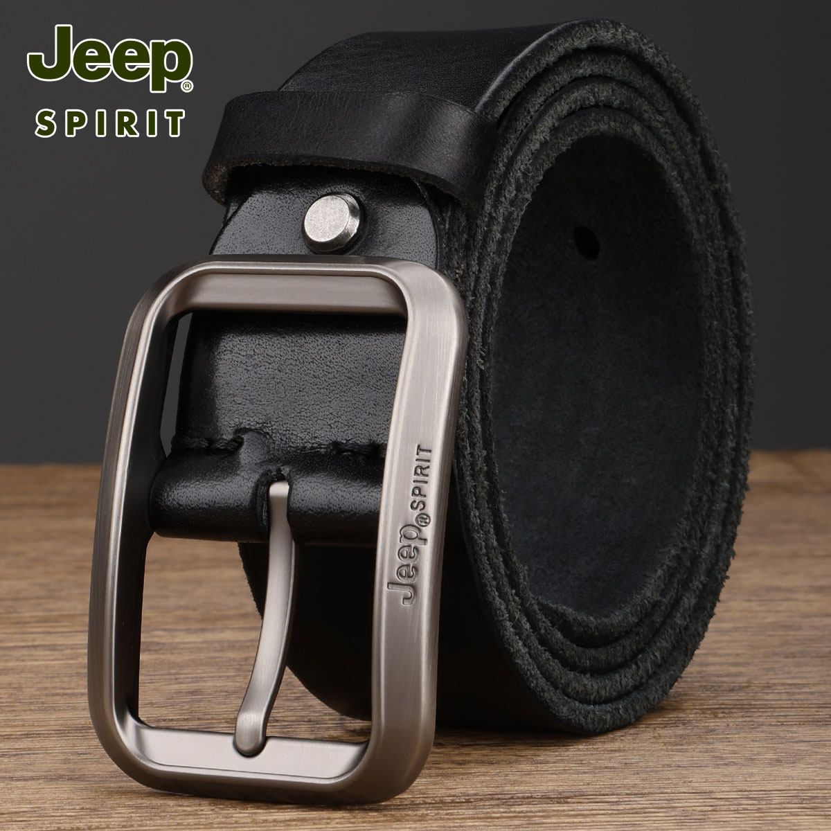JEEPSPIRIT美式复真皮皮带
