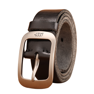JEEPSPIRIT男牛皮休闲皮带