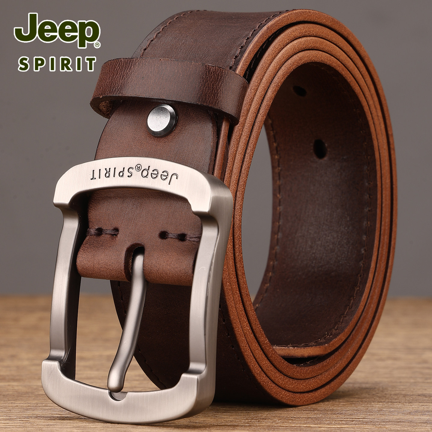 JEEP SPIRIT头层牛皮皮带男士真皮针扣腰带男韩版真牛皮裤带休闲,服饰配件/皮带/帽子/围巾,腰带/皮带/腰链,淘宝优惠券,粉丝福利购,淘宝优惠卷