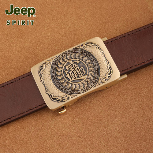 腰带JEEPSPIRIT牛皮男士自动扣