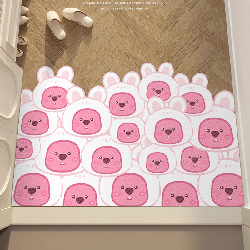 粉色地垫入户门垫可爱卡通风进门耐脏大门口地毯防水防污可擦免洗,居家布艺,入户地垫,淘宝优惠券,粉丝福利购,淘宝优惠卷