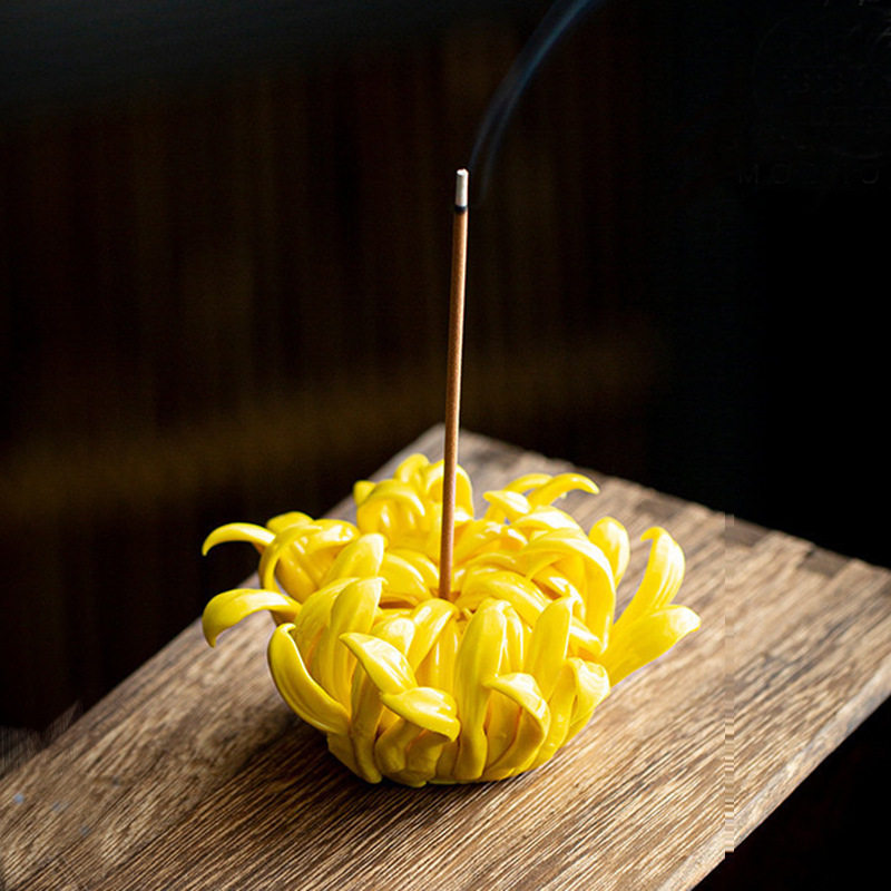 手工陶瓷香插菊花牡丹手捏陶瓷花茶道香插盘茶宠摆件线香插香座,餐饮具,茶宠摆件,淘宝优惠券,粉丝福利购,淘宝优惠卷