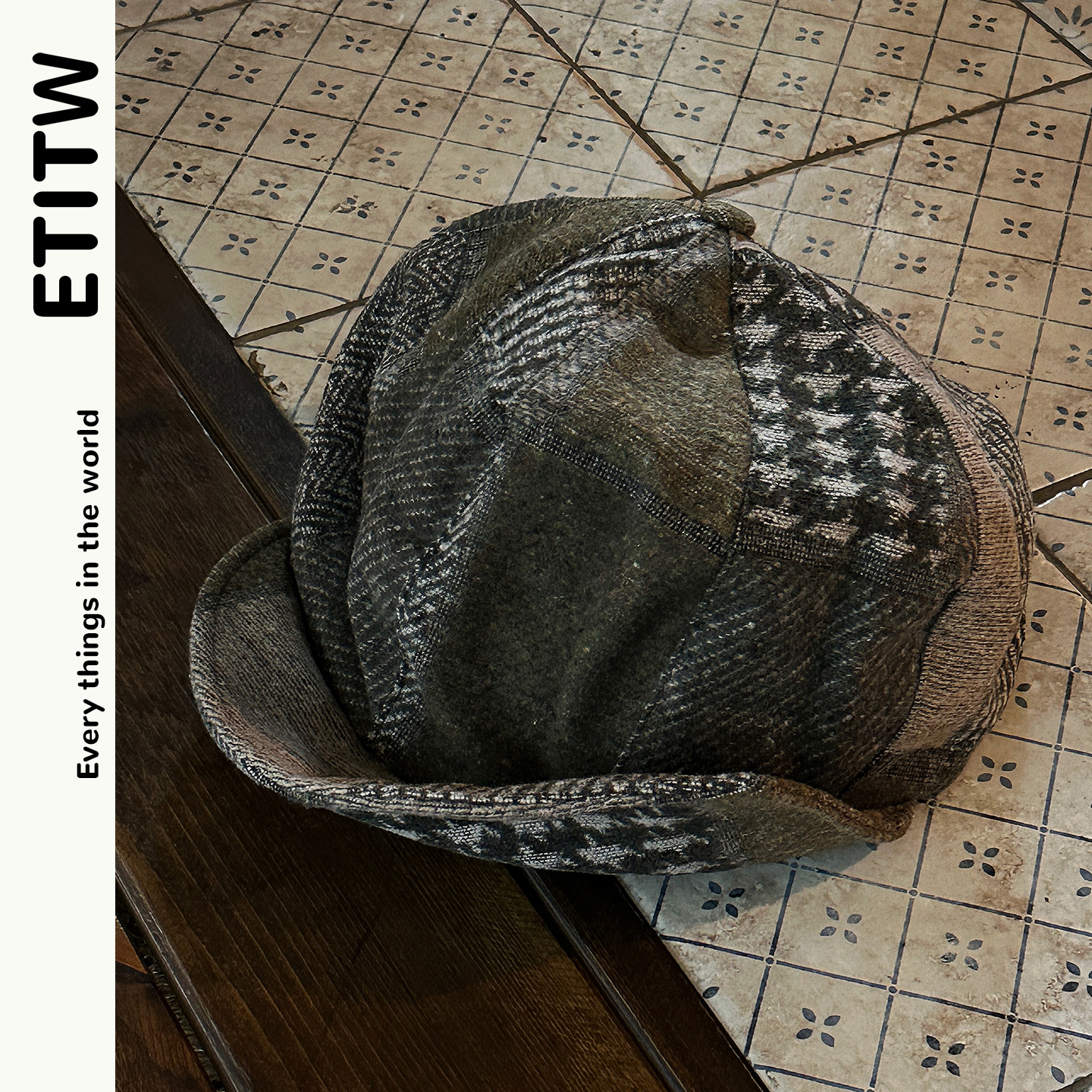 冬季复古拼接英伦风贝雷帽