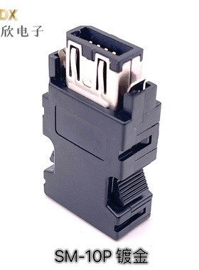 适用三菱伺服J4 J3 JE驱动器CN2编码器 SM-10P插头 镀金品质 10芯