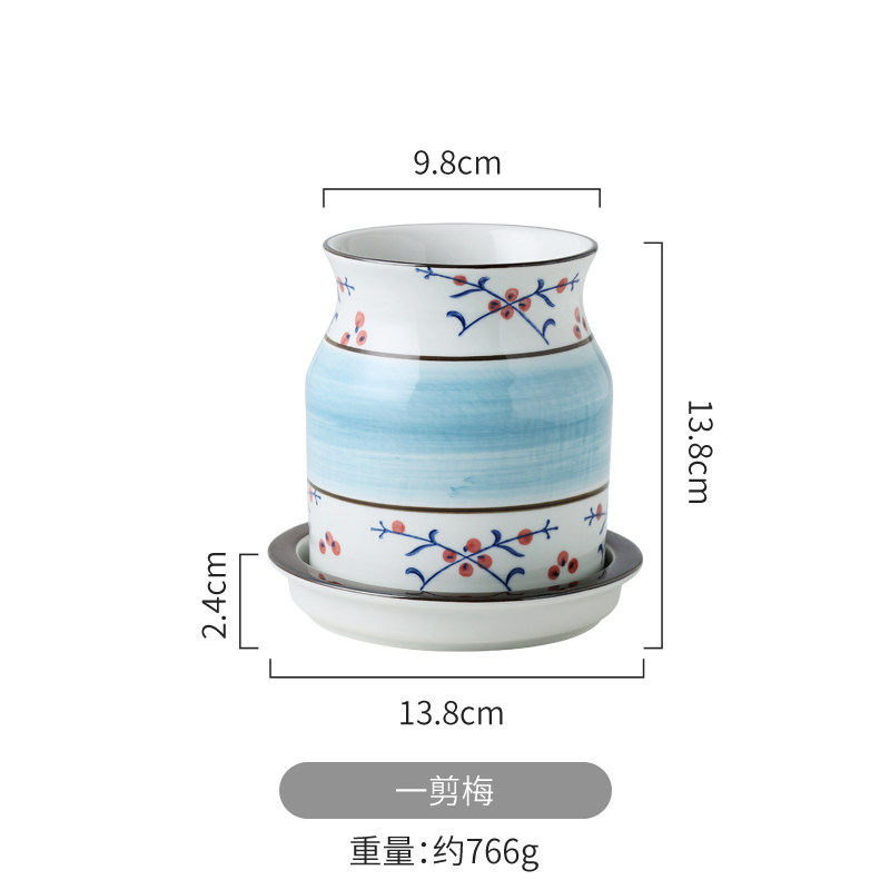 日式陶瓷筷子筒高端实用家庭家用多功H能沥水筷篓置物厨房餐具收