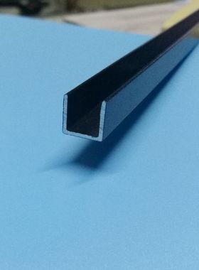 10*10*1m条亚光磨沙黑色铝条金uB型槽  铝装饰合 合金铝包边mui.