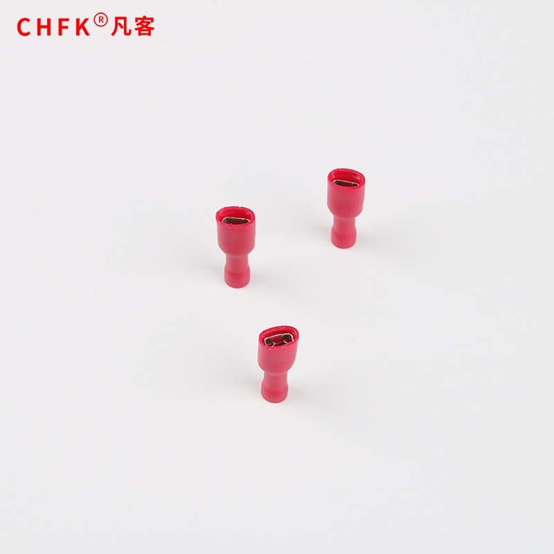 母全预绝缘端头FDFD1.25-187冷压接线端子4.8插簧护套黄铜1000只