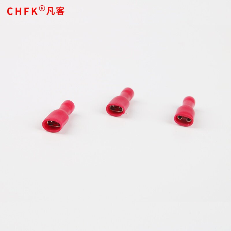 好货母全预绝缘端头FDFD1.25-187冷压接线端子4.8插簧护套黄铜100