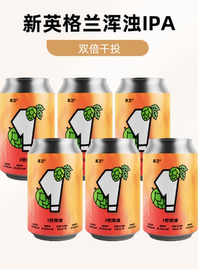 呆卫1号 1+ BIG ONE 6罐装 新英格兰浑浊IPA双倍干投 精酿啤酒