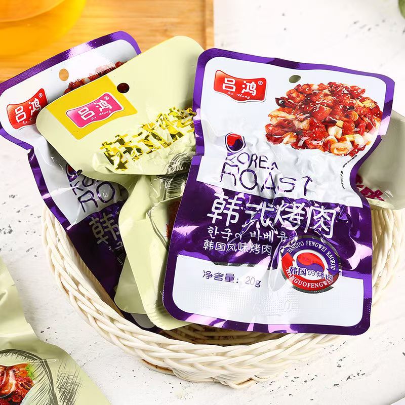 韩式烤肉鸡鸭肉熟食小零食小吃香辣韩国休闲风味鸭肉小吃食品