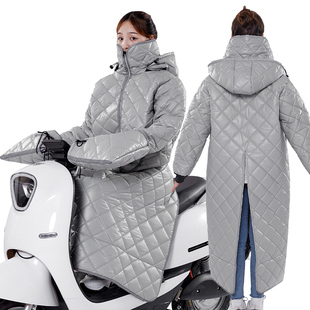 电动车挡风衣冬季 加绒加厚防风防寒挡风被电瓶摩托女骑行保暖神器