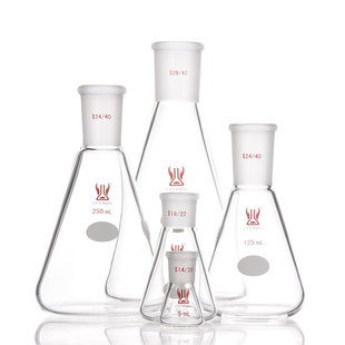 标准口三角烧瓶具磨口锥形瓶24口5/50/125/500/1000ml实验用19/29