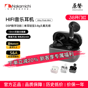 Nakamichi中道蓝牙耳机TWS半入耳式音乐耳机 Alloy Pods Mini