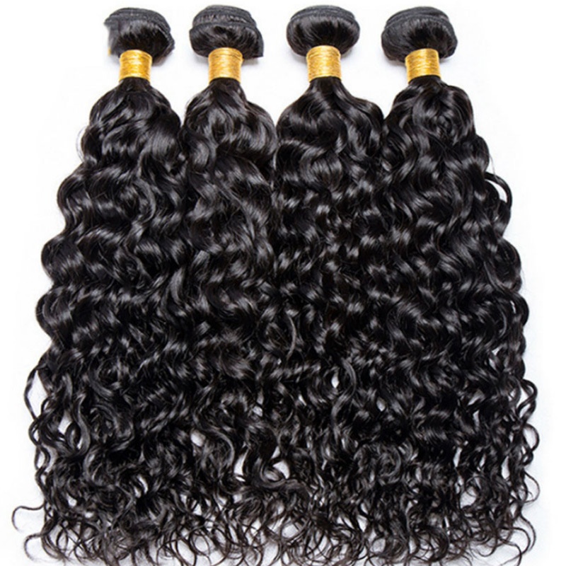 欧美假发女自然曲化纤发帘假发Water wave huma hair发帘假发现货