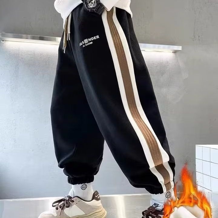 儿童装男童裤子2023新款秋装款运动男孩长裤中大童秋冬加绒卫裤潮