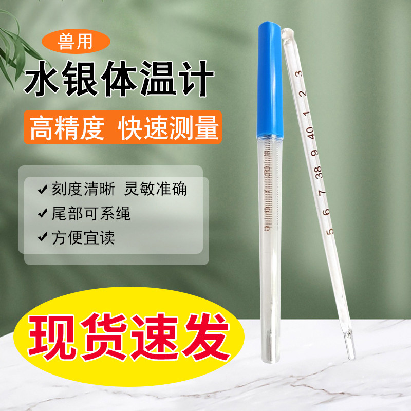 兽用体温计猪牛羊宠物用温温计水银提度计电子体温计畜牧兽用