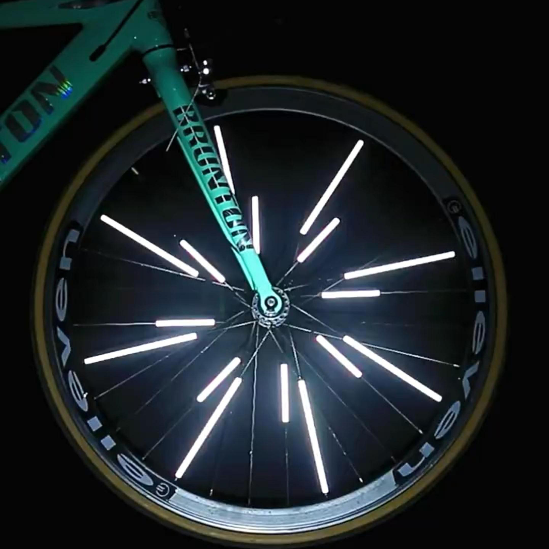 公路车辐条反光条夜光贴山地自行车轮胎夜骑行防水装饰单车配件